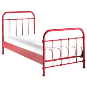 Comparateur de prix : Lit enfant - Vipack - Rouge - Métal - 90x200cm - Style industriel