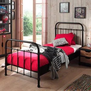 Comparateur de prix : Lit enfant - Vipack - Noir - 90x200cm - Métal - Style Industriel