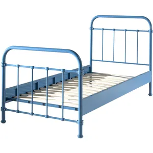 Comparateur de prix : Lit enfant - Vipack - Bleu - Métal - 90x200cm - Style industriel