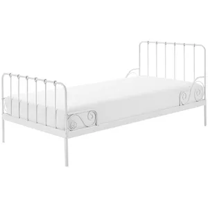 VIPACK ACBE9014 Bed, Metal, White, 205x94x90 cm pas cher