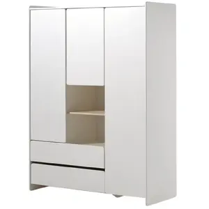Comparateur de prix : Vipack Wardrobe, Combi_Solid_Pine_MDF, White, 137,8 x 190 cm