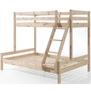 Comparateur de prix : Lit Superposé 90x200 et 140x200 Sommier Inclus Vipack Pino - Bois