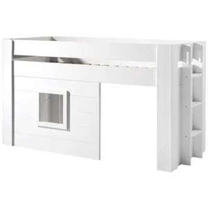 Vipack Halfhoogslaper Noah met set gordijnen - 90 x 200 cm - wit