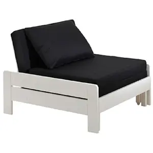 Vipack Lit Transformable En Fauteuil Pin Massif Laqu Blanc Pino Oliver