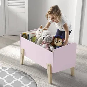 Comparateur de prix : vipack Coffre À Jouets - Kiddy - Rose - Mdf Laqué - Rangement Enfant Beige