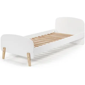 Comparateur de prix : VIPACK KIBE9014 Bed, MDF et pin Massif, White, 206,6x96x72 cm