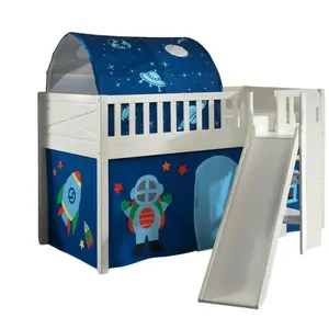 Comparateur de prix : vipack Lit Enfant Toboggan, Tente & Tunnel Scott Astro 90x200cm Blanc