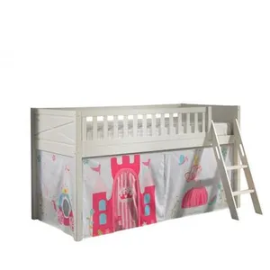 vipack M&s - Lit Surélevé 90x200 Cm Avec Échelle Décor Chateau - Nifty pas cher