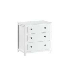 Comparateur de prix : VIPACK Commode 3 tiroirs amori blanc