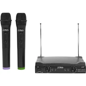 Comparateur de prix : PARTY LIGHT & SOUND 15-3058PLS Système de microphone UHF à 2 canaux - Noir