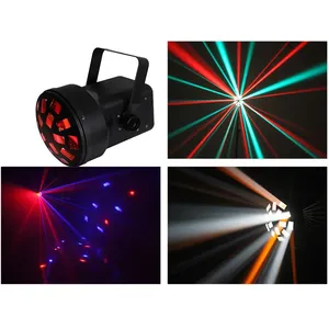 Ibiza light mini mushroom jeu de lumière disco 6x led couleur MUSHROOM-MINI pas cher