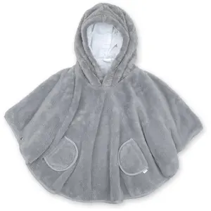 BEMINI - Poncho de voyage enfant softy + jersey - Cape - Parka - 9-36 mois - Grizou pas cher