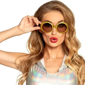 RueDeLaFete Lunettes Jackie Glitter - Dorée pas cher
