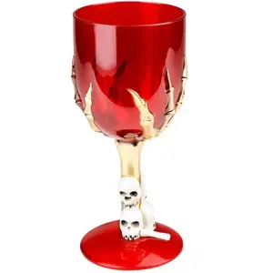 Verre À Pied Halloween Transparent - Rouge