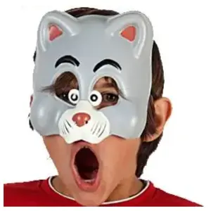Comparateur de prix : RueDeLaFete Demi Masque Enfant - Bébé Loup