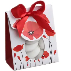 RueDeLaFete Ballotin pochon Coquelicots avec fenêtre plexi pas cher