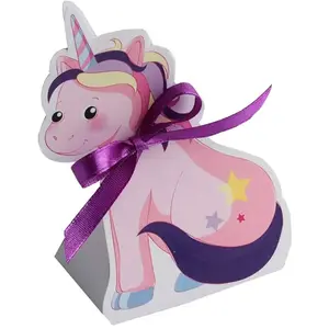 RueDeLaFete Ballotin Licorne rose en carton pas cher