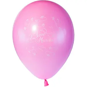 RueDeLaFete Sachet Ballon Rose Vive Les Mariés x10 pas cher