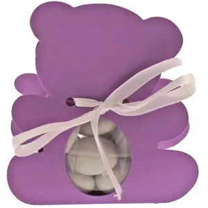 RueDeLaFete Ballotin OURSON avec plexi, Lilas pas cher