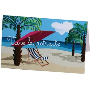 RueDeLaFete Carte d'Invitation et Enveloppe Vive La Retraite pas cher