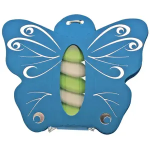 RueDeLaFete Ballotin papillon avec plexi TURQUOISE, décos argents pas cher
