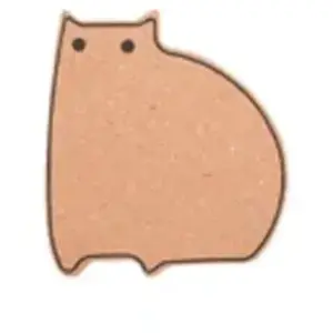 Sous-plat en liège chat Point Virgule 14 x 13 x 1 cm Brun pas cher