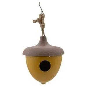 Point-Virgule Nichoir Oiseaux Exterieur en Fibre de Bambou Gland OcreVendu paramazon