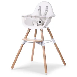 Comparateur de prix : Childhome Childhome Evolu 2 Chaise Haute 2 En 1 + Arceau Naturel Blanc