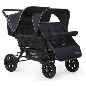 Comparateur de prix : CHILDHOME Poussette quadruple 4 places Childwheels Two by Two 4 Children noir
