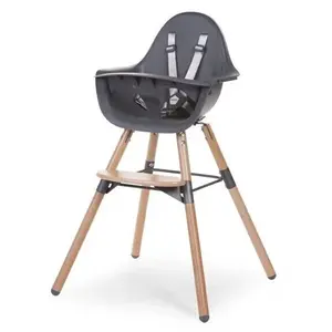 Comparateur de prix : CHILDHOME Evolu 2 Chaise Haute 2 en 1 + Arceau Naturel Anthracite