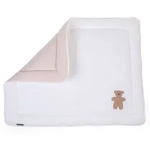 Childhome Tapis de parc en mousseline Teddy beige (75 x 95 cm)Vendu parvertbaudet