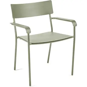 Chaise en aluminium avec accoudoirs vert August - Serax pas cher