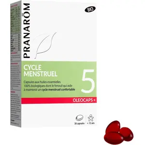 Comparateur de prix : Pranarom Capsules aux huiles essentielles bio - 5 cycles menstruels - 30 capsules 