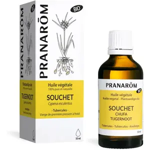Pranarôm Souchet Bio Huile Végétale Assouplissante, nourrissante et protectrice, 50 ml
