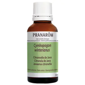 Pranarom CITRONNELLE DE JAVA PARTIE AERIENNE BIO 30 ML pas cher