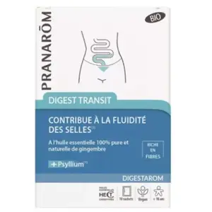 Comparateur de prix : Pranarom Digestarom Digest Transit Riche en Fibres 10 sachets