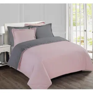 VISION - Bicolore - Housse de couette Réversible 240x220cm avec 2 taie...