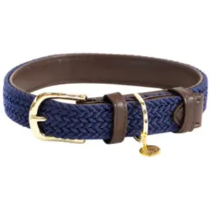 Collier pour chien en nylon tressé Kentucky Bleu S 42517-03-40 pas cher