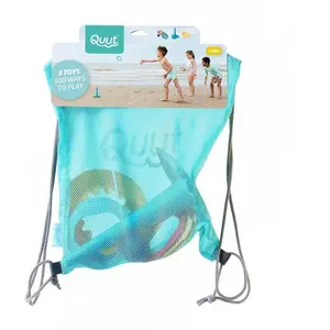 Quut Quut Beach Set 1: 1 Triplet + 1 Ringo Combi (6rings + 1 Ball) In Mesh Beach BagVendu parberceau-magique