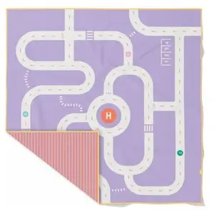 Comparateur de prix : Quut Serviette de plage 2 en 1 Circuit Lavande (180 x 180 cm)