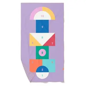 Comparateur de prix : Quut Serviette de plage 2 en 1 Marelle (180 x 100 cm)