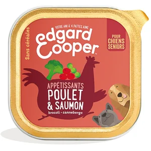 Comparateur de prix : Edgard & Cooper Barquette Naturelle Chien Senior 150g Poulet-Saumon