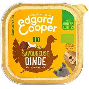 Comparateur de prix : Edgard & Cooper Barquette Bio Chien Sans Céréales 100g Dinde frais