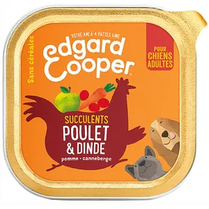 Comparateur de prix : 300g Edgard & Cooper Adult sans céréales poulet, dinde - Pâtée pour chien