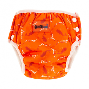 Bambinex - Culotte d'apprentissage / maillot - lot de 2 - Orange baleines XS pas cher