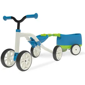 Chillafish QUADIE + TRAILIE Bleu: Porteur bébé 4 roues avec remorque d...