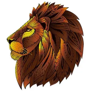 Gigamic Puzzle 121 pièces : Rainbow Wooden Puzzle LION pas cher