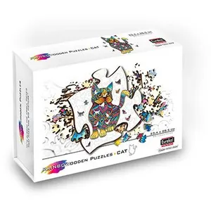 Puzzle Gigamic Rainbow Wooden Chat 99 pièces pas cher