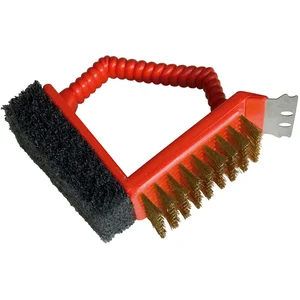 Brosse - BARBECOOK - 3 en 1 - Plastique Résine - Récurer Frotter Gratter