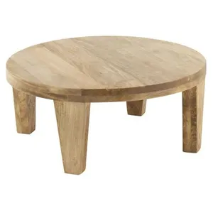 Comparateur de prix : J-LINE Table Basse en Bois "Manguier" 80cm Naturel